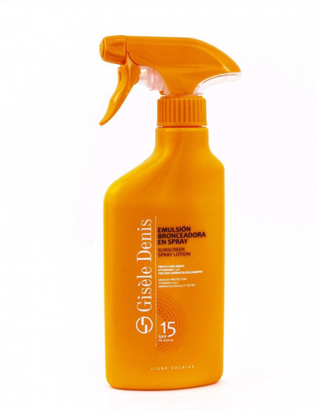 Spray solaire SPF 15 : Gisèle Denis